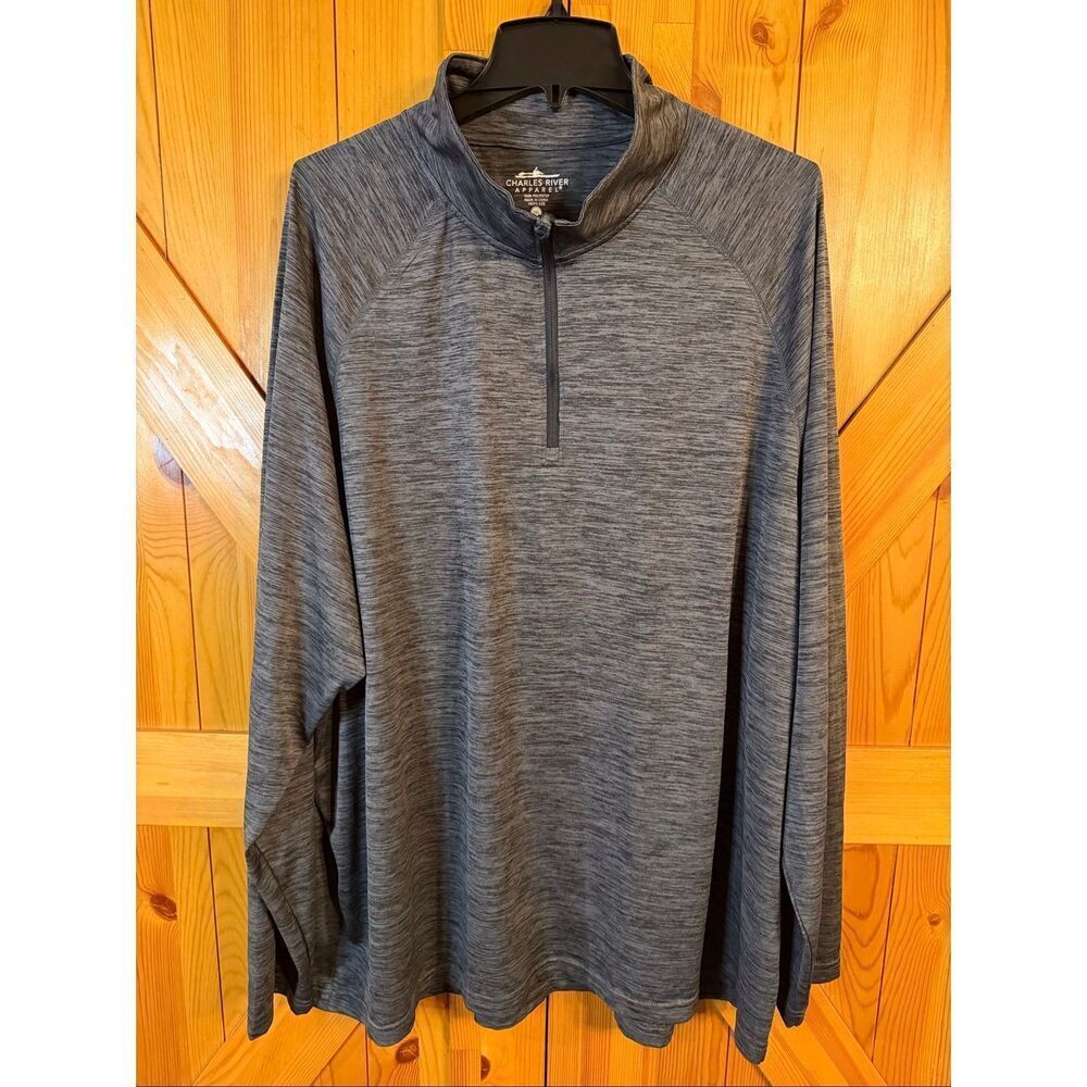 CHARLES RIVER APPAREL SPACE DYE LONG SLEEVE PERFORMANCE PULLOVER SIZE 3XL (6512)